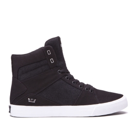 Supra ALUMINUM Høye Sneakers Dame Svart/Hvite | NO-73521